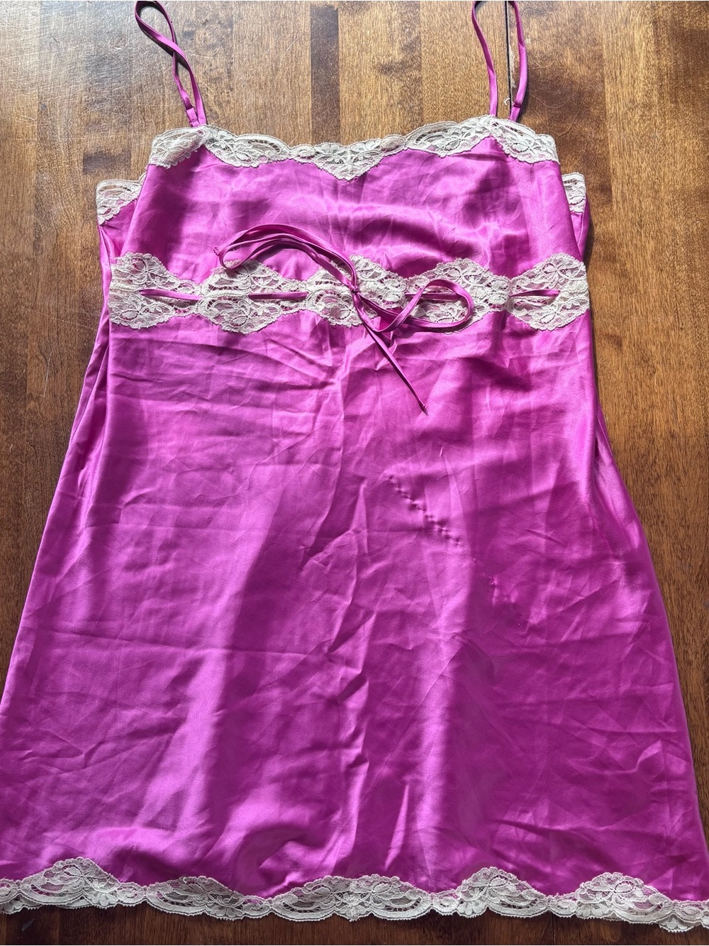 Silky Lace-Trim slip dress